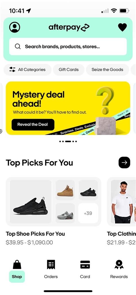 Nike Afterpay store credit